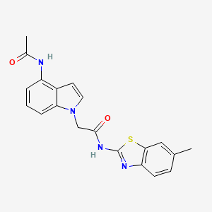 2-(4-acetamido-1H-indol-1-yl)-N-(6-methylbenzo[d]thiazol-2-yl)acetamide