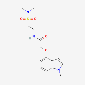 molecular formula C15H21N3O4S B11000691 N-[2-(dimethylsulfamoyl)ethyl]-2-[(1-methyl-1H-indol-4-yl)oxy]acetamide 