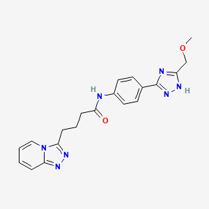 N-{4-[5-(methoxymethyl)-1H-1,2,4-triazol-3-yl]phenyl}-4-([1,2,4]triazolo[4,3-a]pyridin-3-yl)butanamide