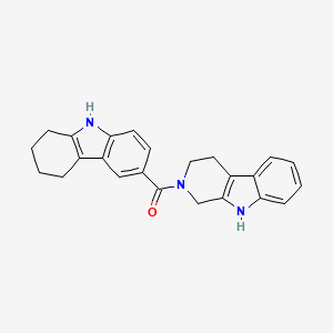 molecular formula C24H23N3O B11000703 2,3,4,9-tetrahydro-1H-carbazol-6-yl(1,3,4,9-tetrahydro-2H-beta-carbolin-2-yl)methanone 