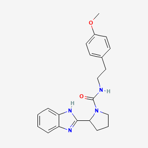 molecular formula C21H24N4O2 B11000719 2-(1H-benzimidazol-2-yl)-N-[2-(4-methoxyphenyl)ethyl]pyrrolidine-1-carboxamide 