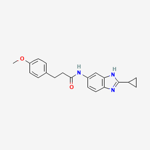 N-(2-cyclopropyl-1H-benzimidazol-5-yl)-3-(4-methoxyphenyl)propanamide