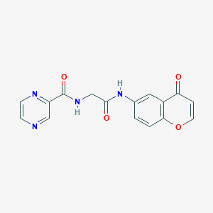 N-{2-oxo-2-[(4-oxo-4H-chromen-6-yl)amino]ethyl}pyrazine-2-carboxamide