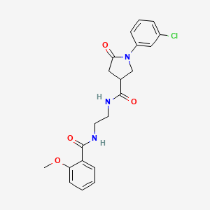 1-(3-chlorophenyl)-N-(2-{[(2-methoxyphenyl)carbonyl]amino}ethyl)-5-oxopyrrolidine-3-carboxamide