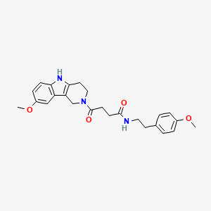 N-[2-(4-methoxyphenyl)ethyl]-4-(8-methoxy-1,3,4,5-tetrahydro-2H-pyrido[4,3-b]indol-2-yl)-4-oxobutanamide