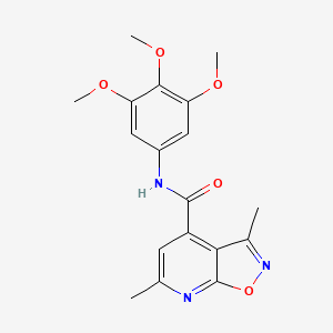 molecular formula C18H19N3O5 B11000809 3,6-dimethyl-N-(3,4,5-trimethoxyphenyl)[1,2]oxazolo[5,4-b]pyridine-4-carboxamide 