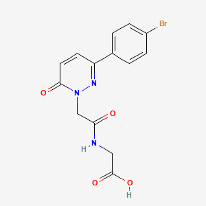 molecular formula C14H12BrN3O4 B11000822 N-{[3-(4-bromophenyl)-6-oxopyridazin-1(6H)-yl]acetyl}glycine 