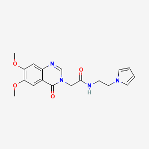 2-(6,7-dimethoxy-4-oxoquinazolin-3(4H)-yl)-N-[2-(1H-pyrrol-1-yl)ethyl]acetamide