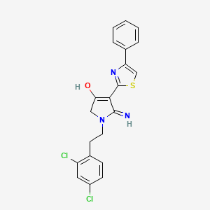 5-amino-1-[2-(2,4-dichlorophenyl)ethyl]-4-(4-phenyl-1,3-thiazol-2-yl)-1,2-dihydro-3H-pyrrol-3-one