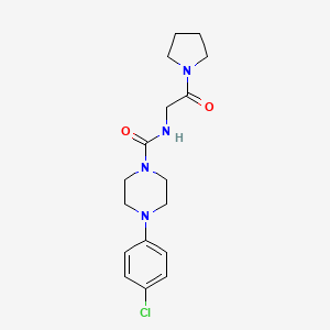 molecular formula C17H23ClN4O2 B11000842 4-(4-chlorophenyl)-N-[2-oxo-2-(pyrrolidin-1-yl)ethyl]piperazine-1-carboxamide 