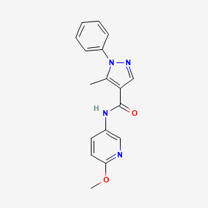 molecular formula C17H16N4O2 B11000843 N-(6-methoxypyridin-3-yl)-5-methyl-1-phenyl-1H-pyrazole-4-carboxamide 