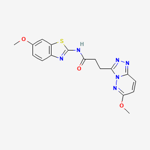 N-(6-methoxy-1,3-benzothiazol-2-yl)-3-(6-methoxy[1,2,4]triazolo[4,3-b]pyridazin-3-yl)propanamide