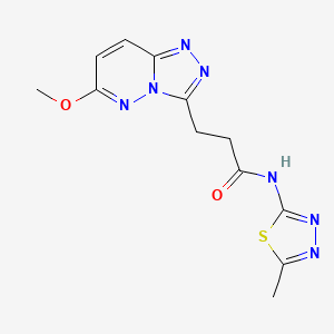 3-(6-methoxy[1,2,4]triazolo[4,3-b]pyridazin-3-yl)-N-(5-methyl-1,3,4-thiadiazol-2-yl)propanamide