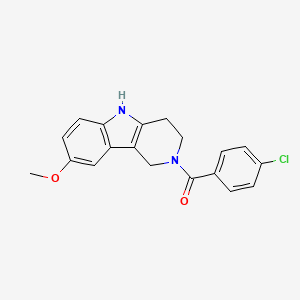 (4-chlorophenyl)(8-methoxy-1,3,4,5-tetrahydro-2H-pyrido[4,3-b]indol-2-yl)methanone