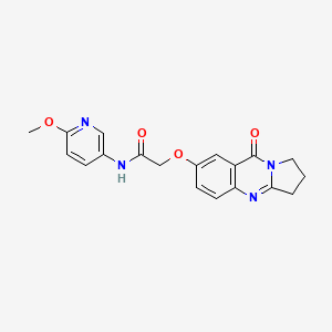 N-(6-methoxypyridin-3-yl)-2-[(9-oxo-1,2,3,9-tetrahydropyrrolo[2,1-b]quinazolin-7-yl)oxy]acetamide