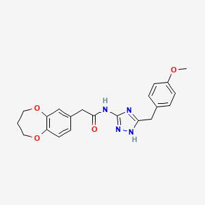 2-(3,4-dihydro-2H-1,5-benzodioxepin-7-yl)-N-[3-(4-methoxybenzyl)-1H-1,2,4-triazol-5-yl]acetamide