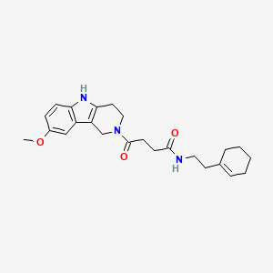 N-[2-(cyclohex-1-en-1-yl)ethyl]-4-(8-methoxy-1,3,4,5-tetrahydro-2H-pyrido[4,3-b]indol-2-yl)-4-oxobutanamide