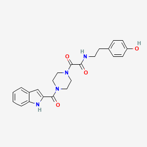 molecular formula C23H24N4O4 B11000979 N-[2-(4-hydroxyphenyl)ethyl]-2-[4-(1H-indol-2-ylcarbonyl)piperazin-1-yl]-2-oxoacetamide 