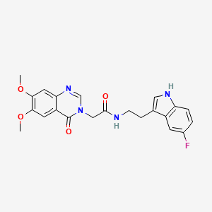 2-(6,7-dimethoxy-4-oxoquinazolin-3(4H)-yl)-N-[2-(5-fluoro-1H-indol-3-yl)ethyl]acetamide