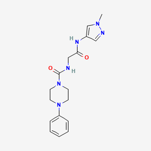 N-{2-[(1-methyl-1H-pyrazol-4-yl)amino]-2-oxoethyl}-4-phenylpiperazine-1-carboxamide