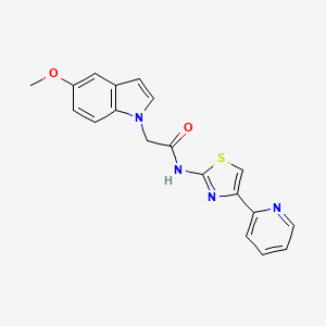 molecular formula C19H16N4O2S B11001007 2-(5-methoxy-1H-indol-1-yl)-N-[4-(pyridin-2-yl)-1,3-thiazol-2-yl]acetamide 