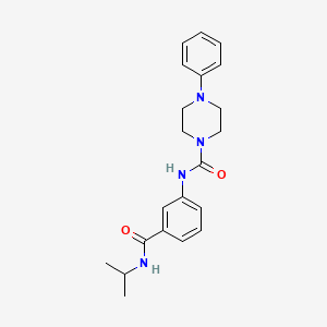 4-phenyl-N-[3-(propan-2-ylcarbamoyl)phenyl]piperazine-1-carboxamide