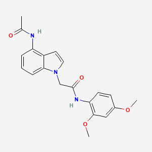 2-[4-(acetylamino)-1H-indol-1-yl]-N-(2,4-dimethoxyphenyl)acetamide