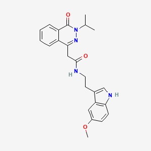 molecular formula C24H26N4O3 B11001087 N-[2-(5-methoxy-1H-indol-3-yl)ethyl]-2-[4-oxo-3-(propan-2-yl)-3,4-dihydrophthalazin-1-yl]acetamide 