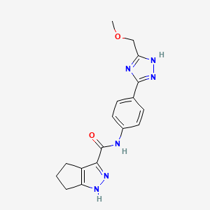 N-{4-[3-(methoxymethyl)-1H-1,2,4-triazol-5-yl]phenyl}-2,4,5,6-tetrahydrocyclopenta[c]pyrazole-3-carboxamide