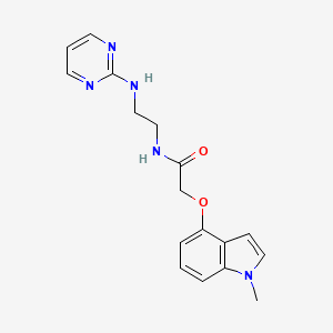 2-[(1-methyl-1H-indol-4-yl)oxy]-N-[2-(2-pyrimidinylamino)ethyl]acetamide