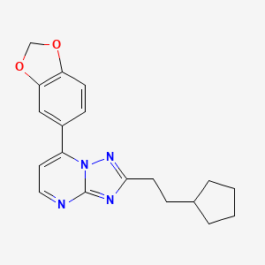 7-(1,3-Benzodioxol-5-yl)-2-(2-cyclopentylethyl)[1,2,4]triazolo[1,5-a]pyrimidine