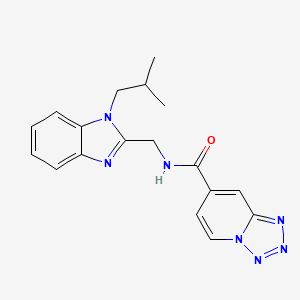 molecular formula C18H19N7O B11001135 N-{[1-(2-methylpropyl)-1H-benzimidazol-2-yl]methyl}tetrazolo[1,5-a]pyridine-7-carboxamide 