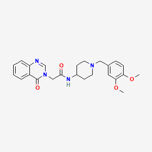 molecular formula C24H28N4O4 B11001173 N-[1-(3,4-dimethoxybenzyl)piperidin-4-yl]-2-(4-oxoquinazolin-3(4H)-yl)acetamide 