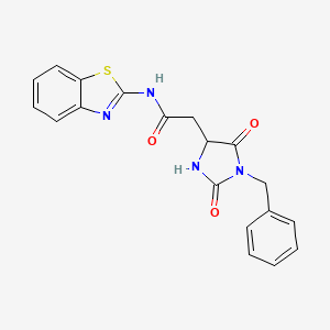 N-(1,3-benzothiazol-2-yl)-2-(1-benzyl-2,5-dioxoimidazolidin-4-yl)acetamide