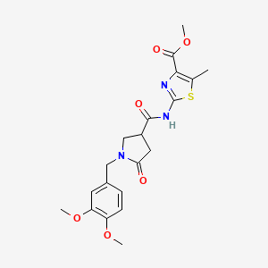 Methyl 2-({[1-(3,4-dimethoxybenzyl)-5-oxopyrrolidin-3-yl]carbonyl}amino)-5-methyl-1,3-thiazole-4-carboxylate