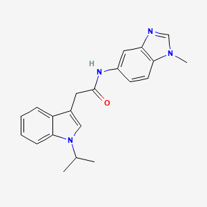 N-(1-methyl-1H-benzimidazol-5-yl)-2-[1-(propan-2-yl)-1H-indol-3-yl]acetamide