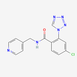 molecular formula C14H11ClN6O B11001198 4-chloro-N-(pyridin-4-ylmethyl)-2-(1H-tetrazol-1-yl)benzamide 