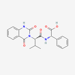 (2S)-{[(2S)-2-(2,4-dioxo-1,4-dihydroquinazolin-3(2H)-yl)-3-methylbutanoyl]amino}(phenyl)ethanoic acid