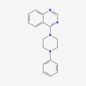 molecular formula C18H18N4 B11001228 4-(4-Phenylpiperazin-1-yl)quinazoline 