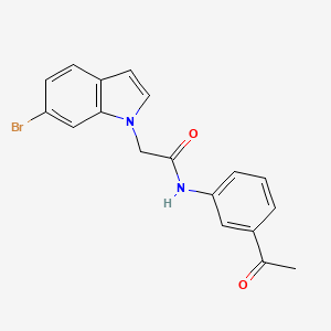 molecular formula C18H15BrN2O2 B11001250 N-(3-acetylphenyl)-2-(6-bromo-1H-indol-1-yl)acetamide 