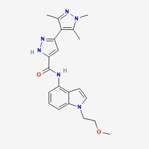 N-[1-(2-methoxyethyl)-1H-indol-4-yl]-1',3',5'-trimethyl-1'H,2H-3,4'-bipyrazole-5-carboxamide