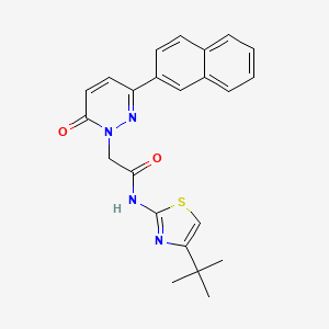 molecular formula C23H22N4O2S B11001269 N-[(2Z)-4-tert-butyl-1,3-thiazol-2(3H)-ylidene]-2-[3-(naphthalen-2-yl)-6-oxopyridazin-1(6H)-yl]acetamide 