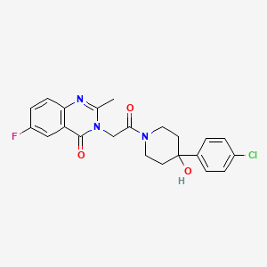 3-{2-[4-(4-chlorophenyl)-4-hydroxypiperidin-1-yl]-2-oxoethyl}-6-fluoro-2-methylquinazolin-4(3H)-one