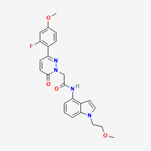 2-[3-(2-fluoro-4-methoxyphenyl)-6-oxopyridazin-1(6H)-yl]-N-[1-(2-methoxyethyl)-1H-indol-4-yl]acetamide