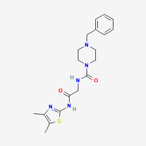 4-benzyl-N-(2-{[(2E)-4,5-dimethyl-1,3-thiazol-2(3H)-ylidene]amino}-2-oxoethyl)piperazine-1-carboxamide