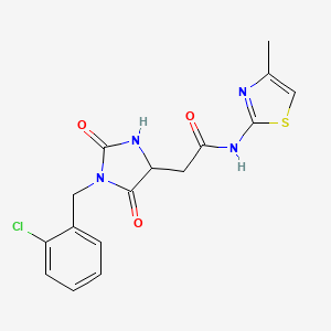 2-[1-(2-chlorobenzyl)-2,5-dioxoimidazolidin-4-yl]-N-(4-methyl-1,3-thiazol-2-yl)acetamide