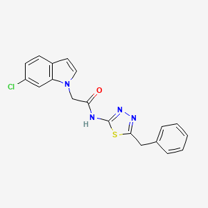 N-(5-benzyl-1,3,4-thiadiazol-2-yl)-2-(6-chloro-1H-indol-1-yl)acetamide