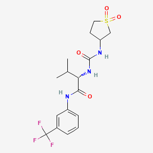 N~2~-[(1,1-dioxidotetrahydrothiophen-3-yl)carbamoyl]-N-[3-(trifluoromethyl)phenyl]-L-valinamide