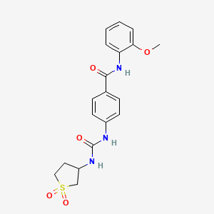 4-{[(1,1-dioxidotetrahydrothiophen-3-yl)carbamoyl]amino}-N-(2-methoxyphenyl)benzamide