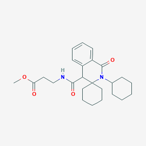 methyl N-[(2'-cyclohexyl-1'-oxo-1',4'-dihydro-2'H-spiro[cyclohexane-1,3'-isoquinolin]-4'-yl)carbonyl]-beta-alaninate